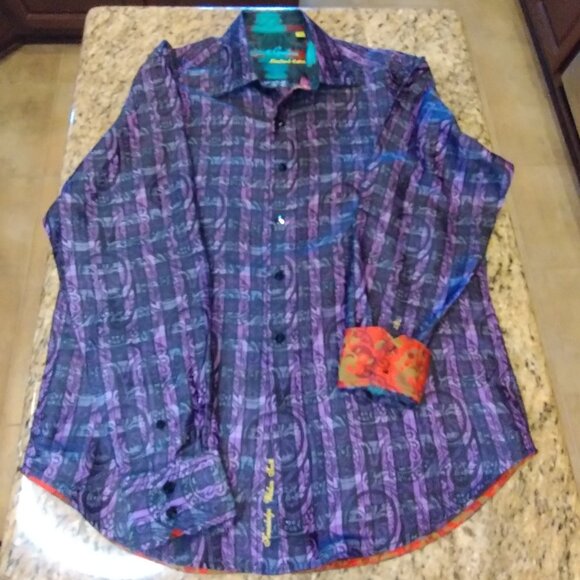 Robert Graham Mr. Big Limited Edition Silk Purple Paisley...